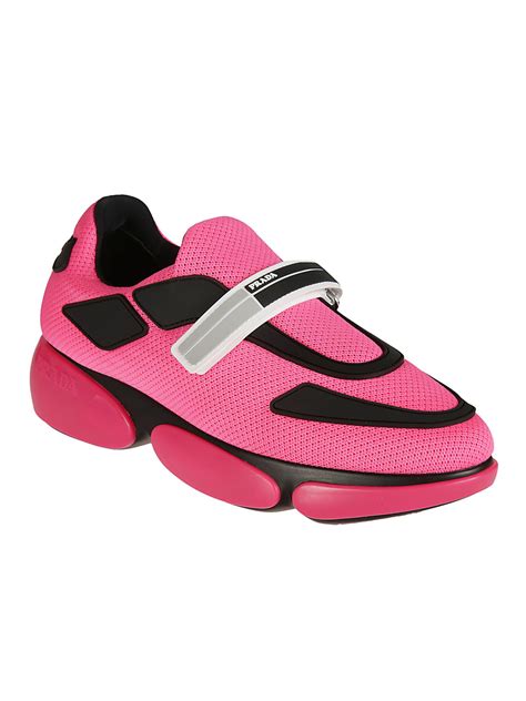 white and pink prada sneakers|hot pink prada sneakers.